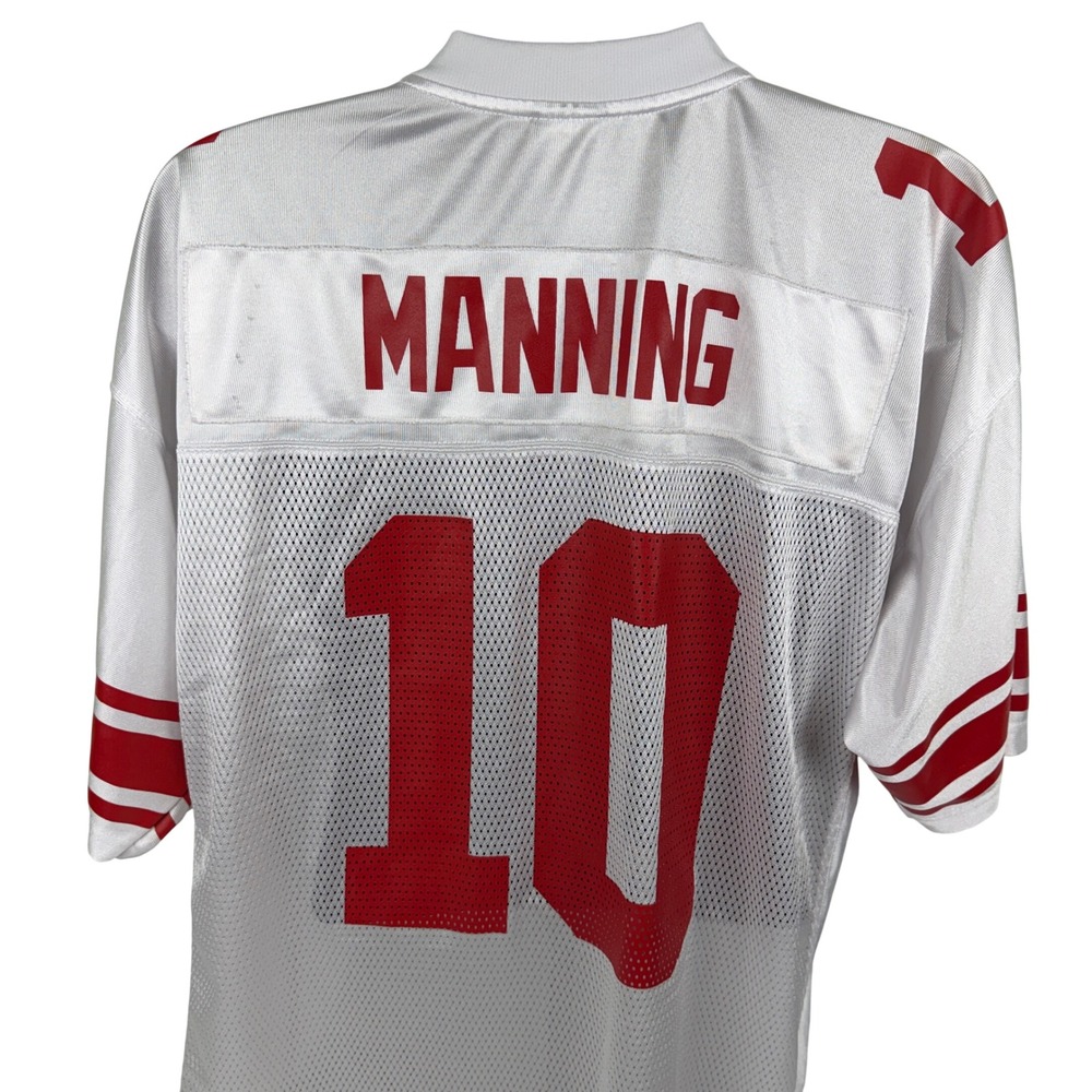 Reebok Eli Manning New York Giants NFL Jersey Mens XL White Red 10 7009A 05